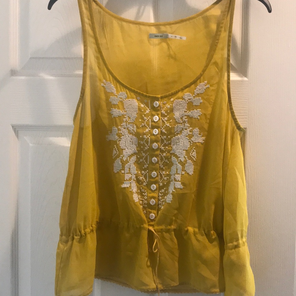 kimchi blue mustard yellow hippie sleeveless top